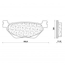 Plaquette de frein ar. Newfrein - Yamaha 530 Tmax après 2012