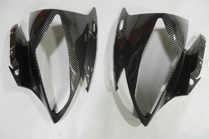 Kit carénage fibre de carbone brillante + cache réservoir pour Yamaha YZF R6 2006-2007 noir