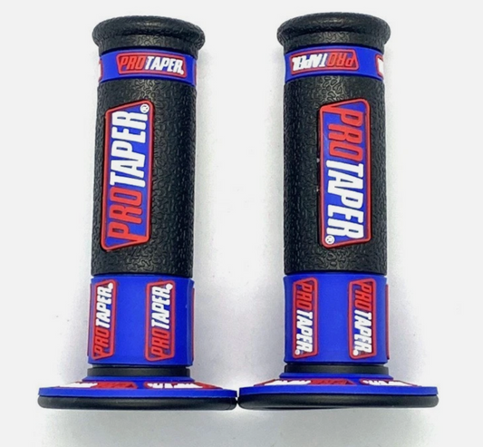 Poignées de guidon Prtaper bleues 7/8" pour moto tout-terrain et quad