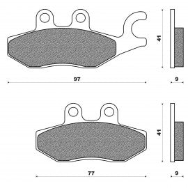 Plaquette de frein Newfren - Piaggio Mp3, X7, X8, X9,...